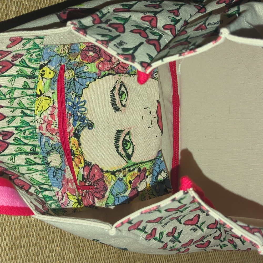 Brighton White and Pink Floral Tote Bag - Picture 3 of 4